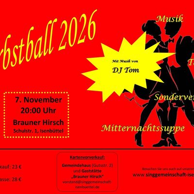 Flyer für den Herbstball 2026