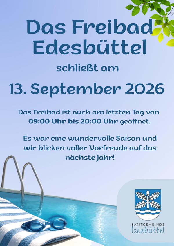 Bild vergr&ouml;&szlig;ern: Flyer zum Saisonende im Freibad Edesbüttel